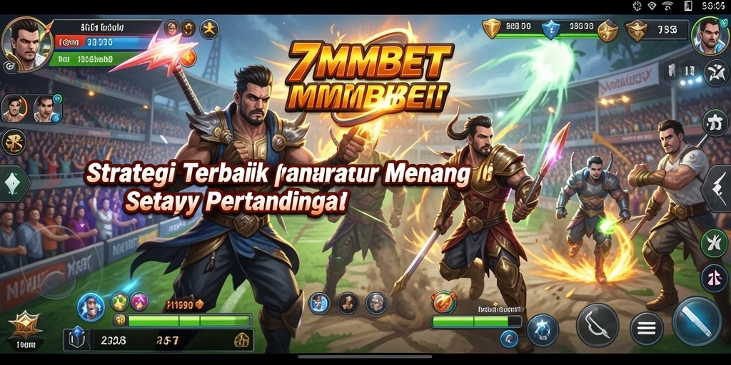 Tampilan gameplay menampilkan aksi strategi yang intens.