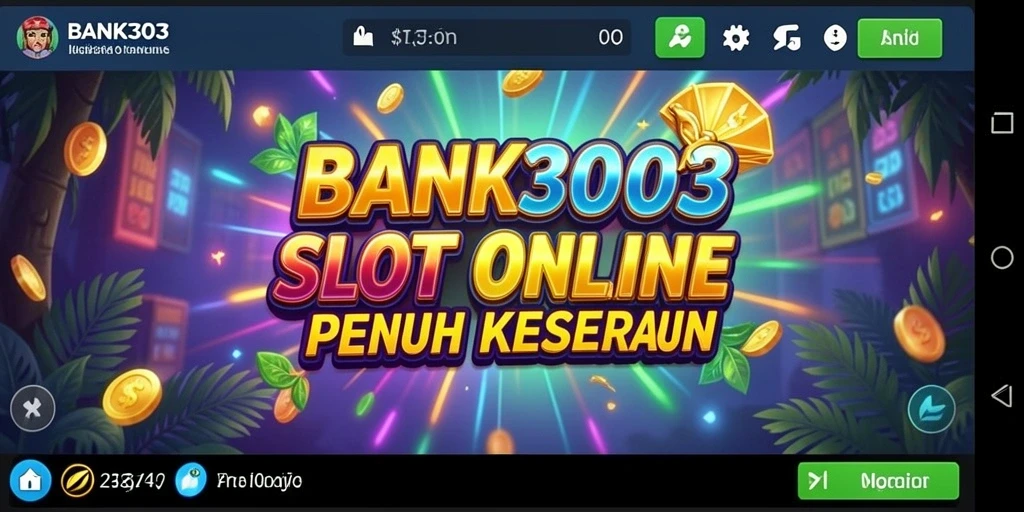 Screenshot utama BANK303 menampilkan gameplay slot yang seru dan menegangkan.