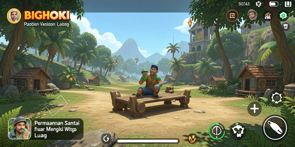 Tampilan gameplay BIGHOKI yang menarik dan penuh warna.