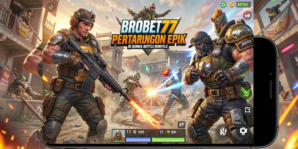 Tampak seru dari gameplay Battle Royale BROBET77.