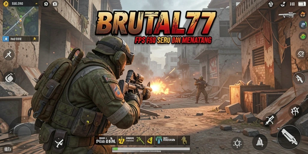 Tampilan menegangkan dari pertempuran di BRUTAL77.