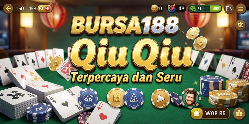 Tampilan screenshot utama BURSA188 yang menunjukkan gameplay QiuQiu yang seru.