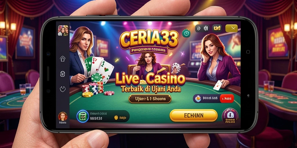 Gameplay Live Casino CERIA33 dengan dealer profesional dan suasana yang mendebarkan.