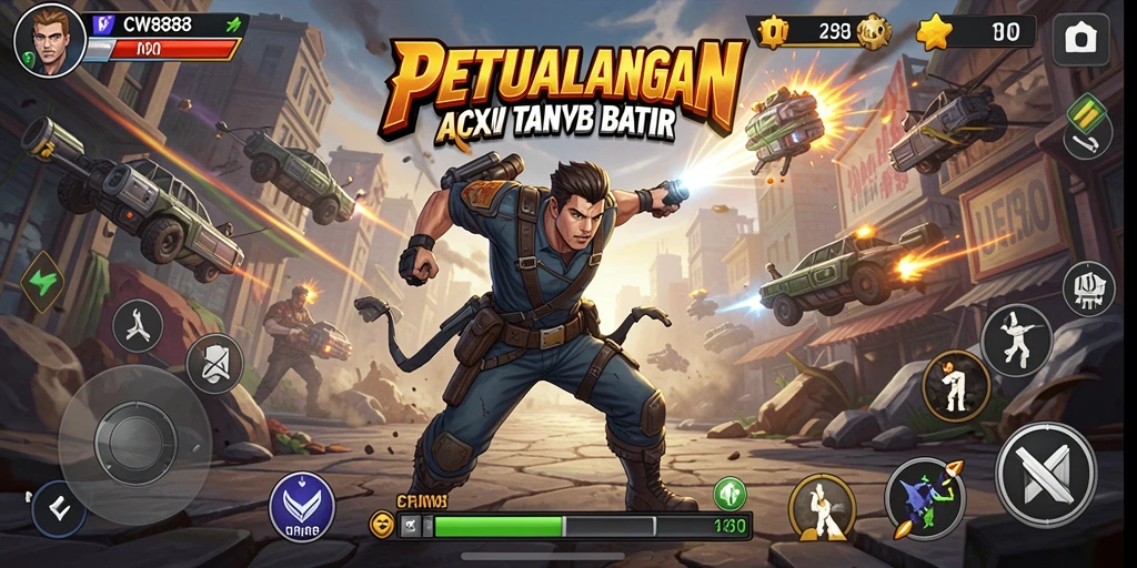 Tangkapan layar menampilkan pertarungan mendebarkan dalam CW8888.