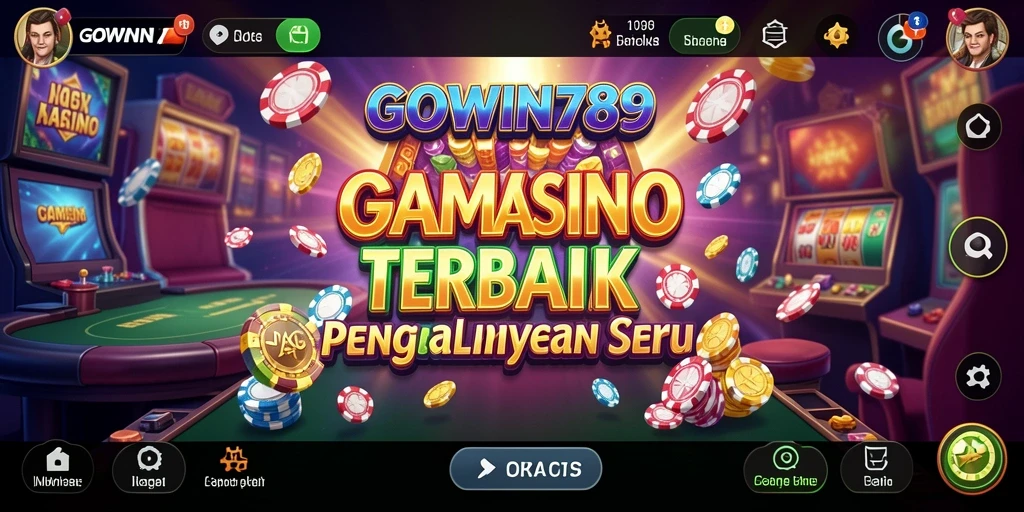 Tampilan permainan menarik dari GOWIN789 dengan suasana Kasino.