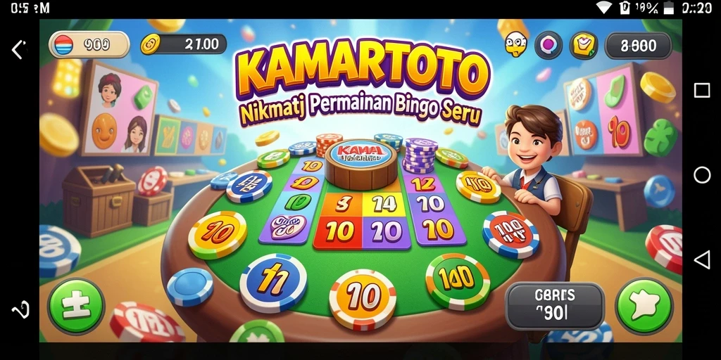 Tampilan gameplay seru KAMARTOTO dengan suasana kompetitif Bingo.