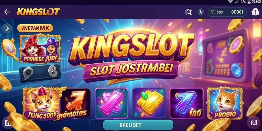 Tampilan gameplay menarik dari KINGSLOT dengan fitur slot yang beragam.