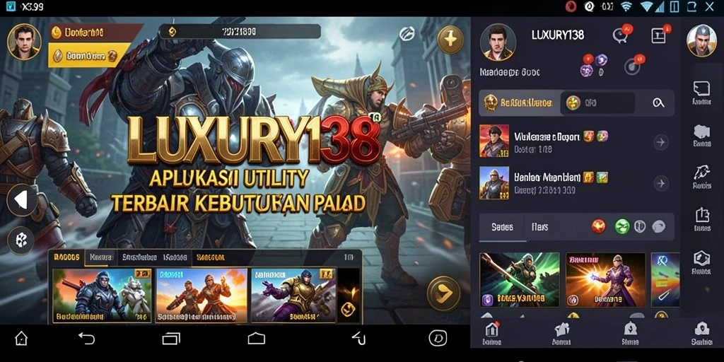 Tampilan antarmuka pengguna LUXURY138 yang modern dan intuitif.
