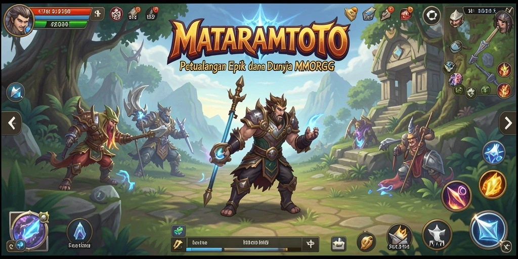 Screenshot menunjukkan pertarungan epik di dunia <strong>MATARAMTOTO</strong>.