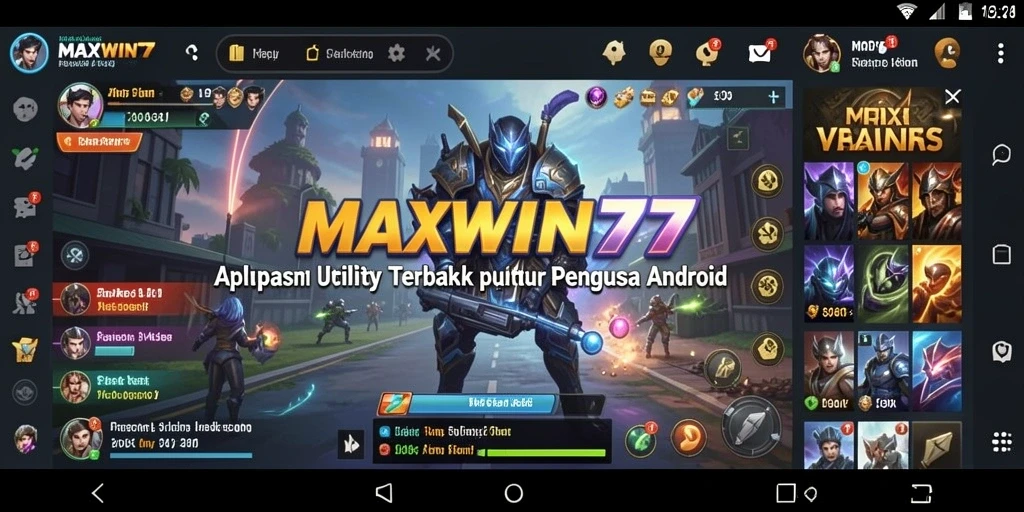 Tampilan utama MAXWIN77 yang menampilkan fitur-fitur Utility.