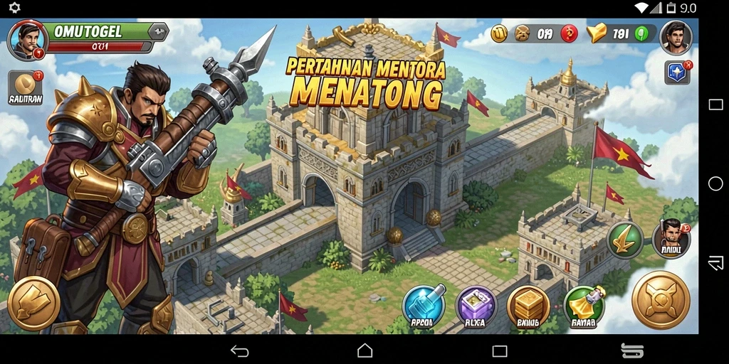 Tampilan gameplay menara pertahanan yang seru dan interaktif.