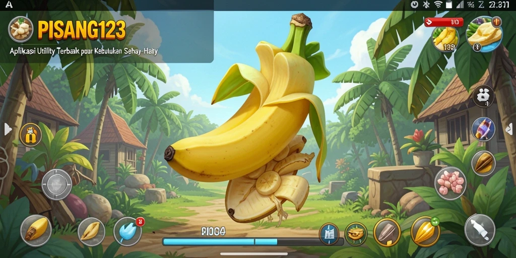 Tampilan antarmuka PISANG123 yang sederhana dan efektif.