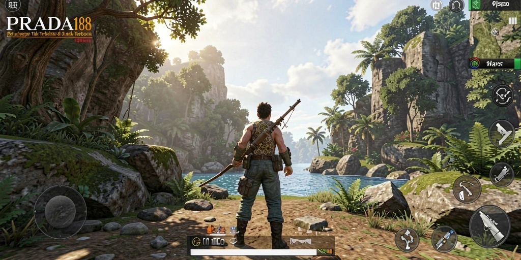 Tangkapan layar gameplay PRADA188 yang menunjukkan eksplorasi bebas di dunia terbuka.