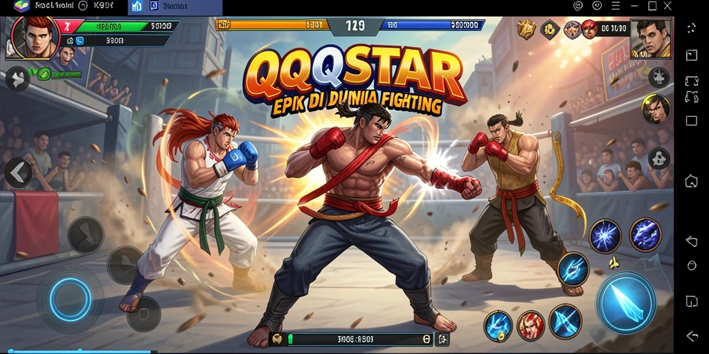 Tampak aksi pertarungan seru dalam game QQSTAR.