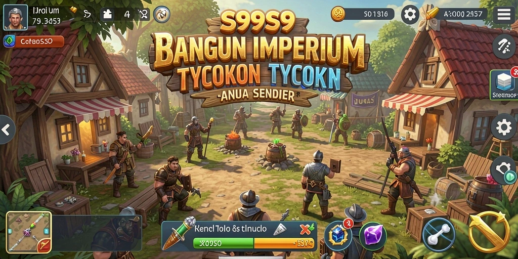 Tampilan gameplay seru di S9S9, membangun bisnis impian.