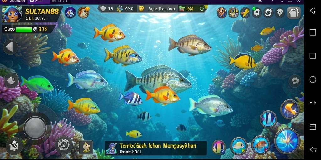 Screenshot SULTAN88 menampilkan aksi seru saat menembak ikan.
