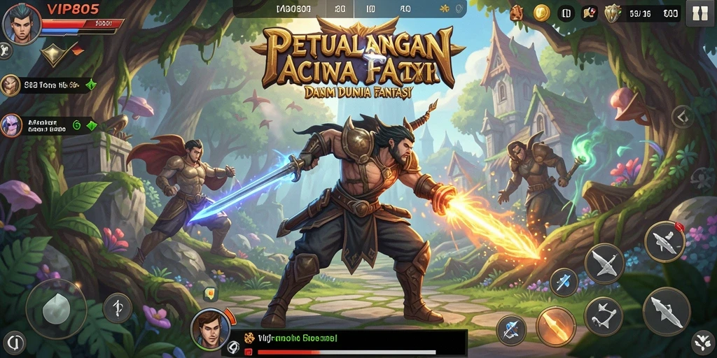 Tangkapan layar menampilkan aksi seru gameplay ARPG di VIP805.